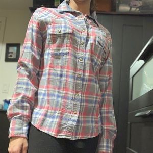 Button Down Pink/Grey/Blue Shirt